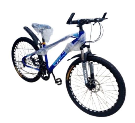 صورة دراجة رياضية زرقاء بكفرات مقاس 26